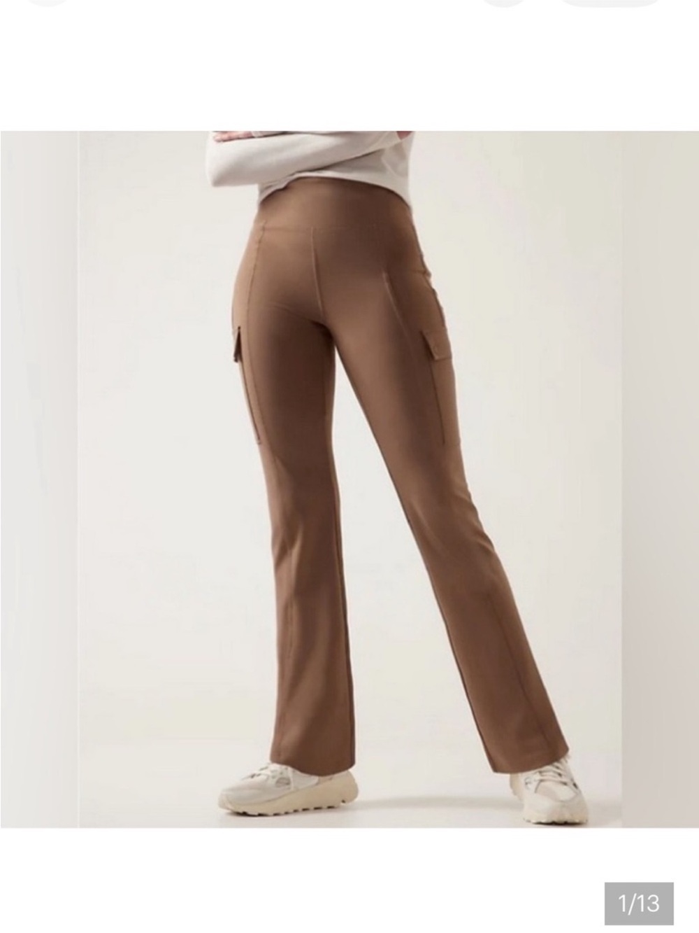 Athleta Delancey Straight Cargo pants size small brown